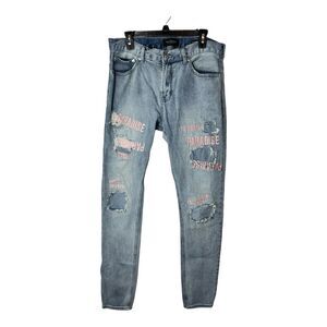 Pacsun Stacked Skinny Comfort Stretch Women's  Blue Jeans Size 32x32